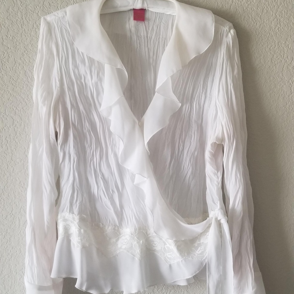 Flowy Wrap Blouse Shirt